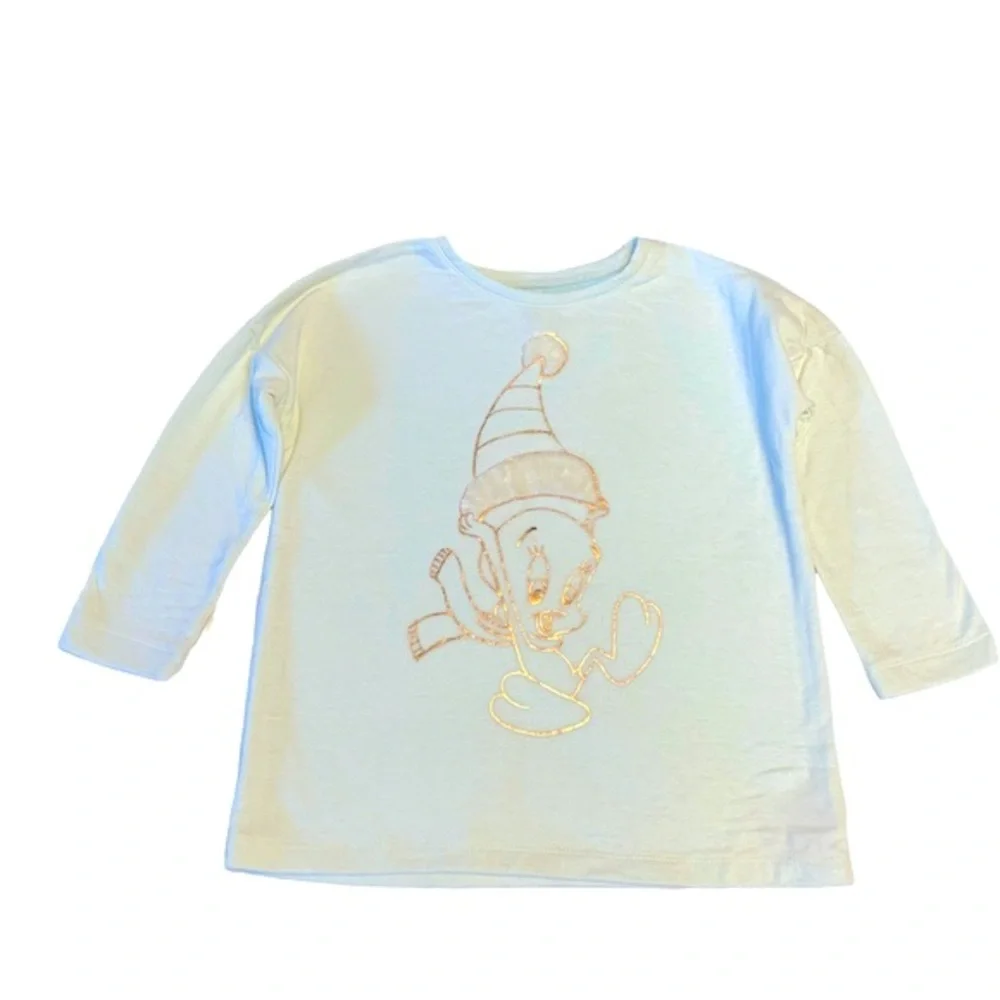 Gap Kids Girls Pull-Over Shirt Warner Brothers Graphic Tweety Bird Size Med